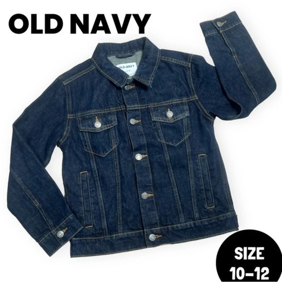 Old Navy girls denim jean jacket trucker style size 10-12 large - Picture 1 of 10